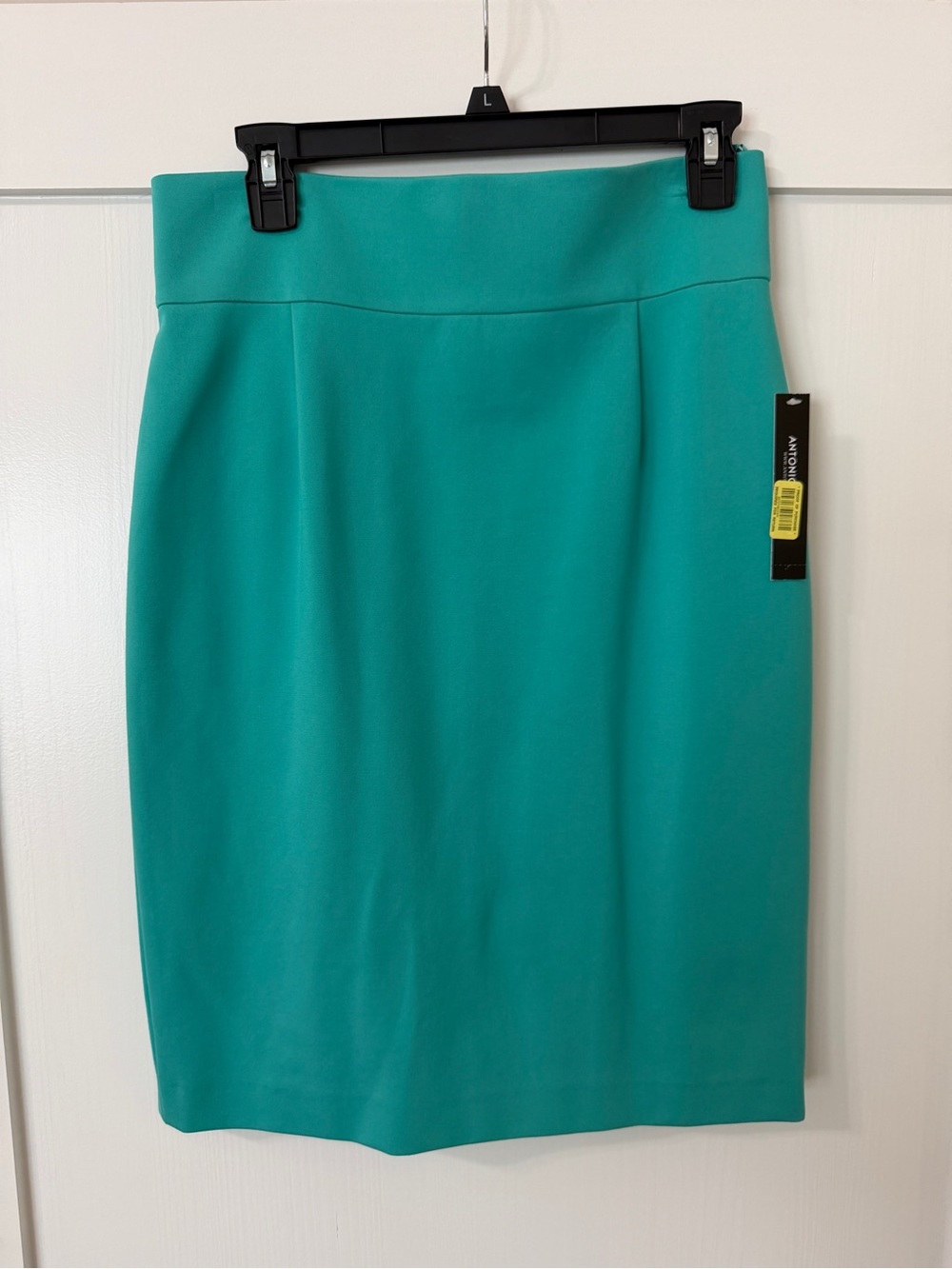 NWT Antonio Melani Berta Waterfall Teal Pencil Skirt Size 8